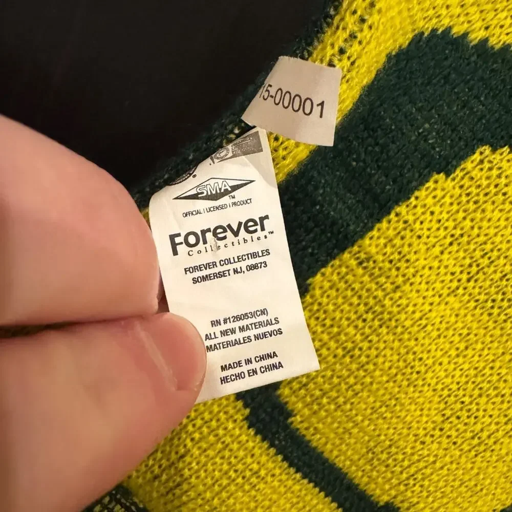 *VINTAGE* Oregon Ducks Scarf in Green / Yellow - 5 feet long
